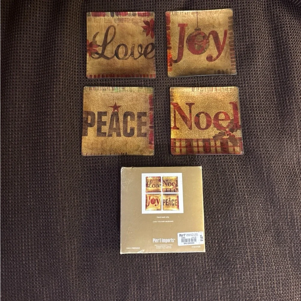 Pier 1 Imports Holiday Coasters Set